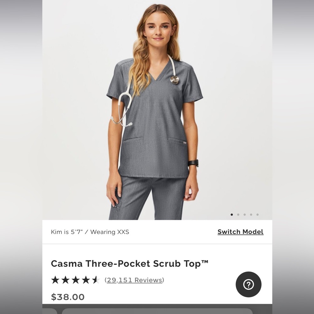 Figs scrub set of graphite casma and kade